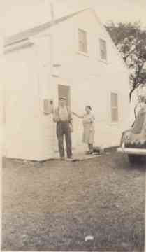 John and Lizzie at the family cottage in 1944